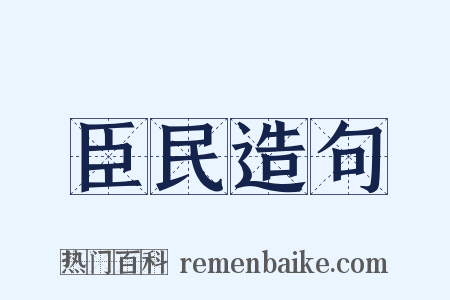 臣民造句是什么意思的图片